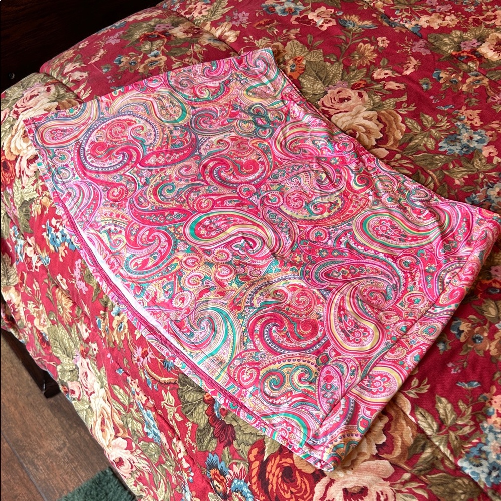 Lands' End Vibrant Paisley coverup skirt